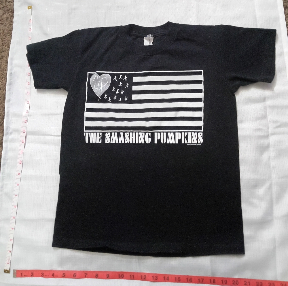 Smashing Pumpkins 2000s Anvil Black T-Shirt with Band Graphic Youth Large